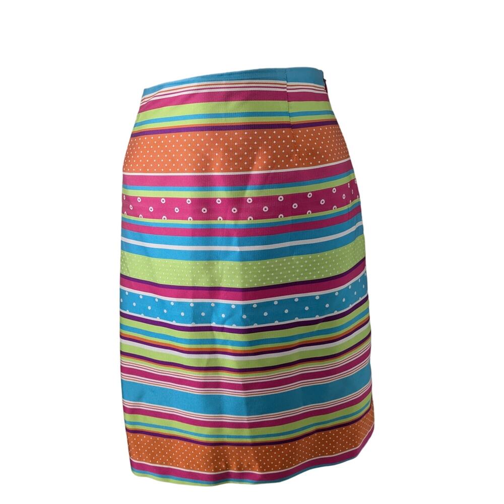 J. McLaughlin Sz 8 Bold Print Ribbon Pencil Skirt